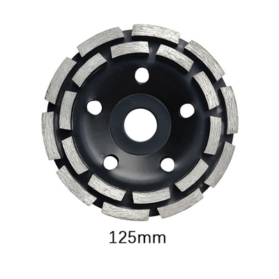 5 double rangée noire Diamond Cup Wheel Sintered de pouce 125mm